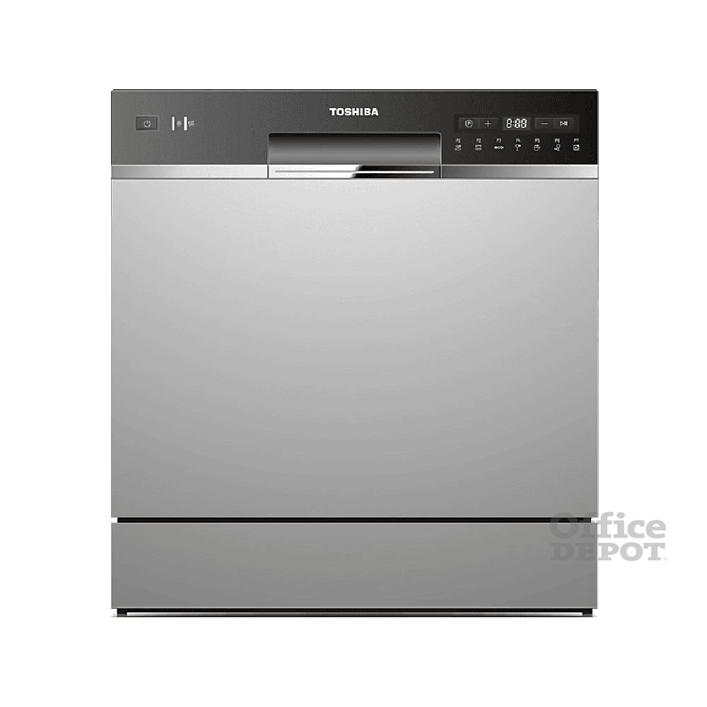 Toshiba DW-08T2EE(S) ezüst, programok száma: 7, asztali, 8 terítékes mosogatógép 
