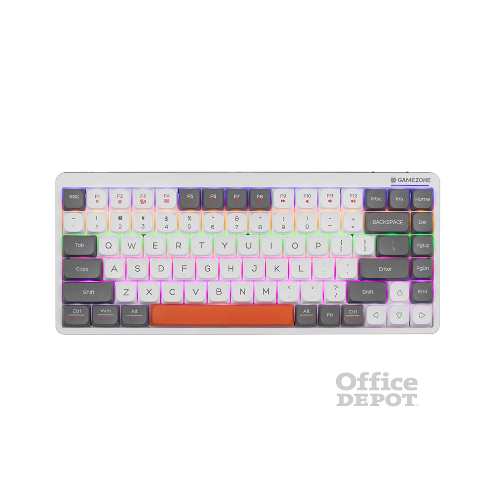 Tracer TRAKLA47310 FINA 84 US (Red Switch) Rainbow vezetékes/vezeték nélküli fehér-szürke mechanikus billentyűzet
