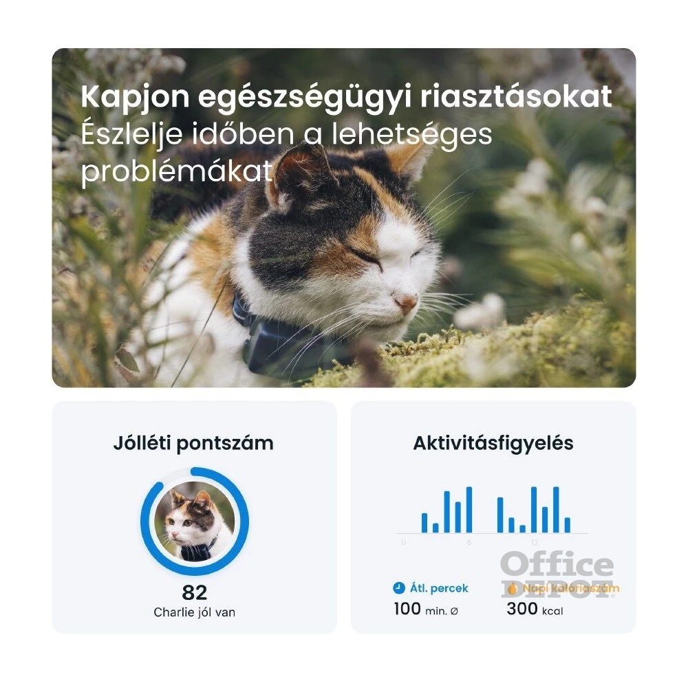 Tractive GPS CAT Mini kék macska GPS nyomkövető és tevékenységfigyelő