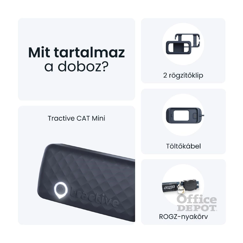 Tractive GPS CAT Mini kék macska GPS nyomkövető és tevékenységfigyelő