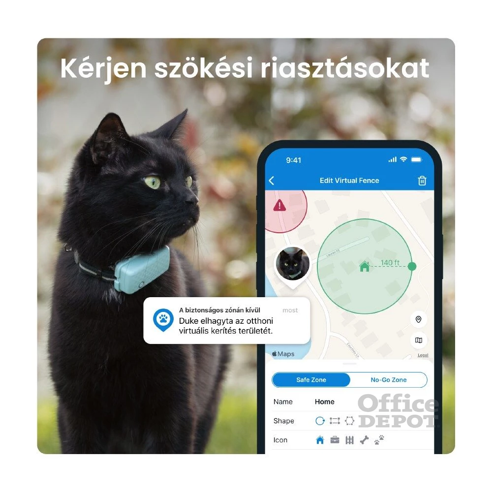 Tractive GPS CAT Mini menta macska GPS nyomkövető és tevékenységfigyelő