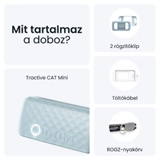 Tractive GPS CAT Mini menta macska GPS nyomkövető és tevékenységfigyelő Tractive GPS CAT Mini menta macska GPS nyomkövető és tevékenységfigyelő
