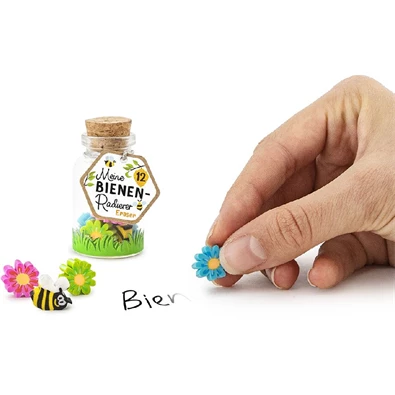 Trendhaus Meine Bienenfreunde 12 db-os radír üvegben Trendhaus Meine Bienenfreunde 12 db-os radír üvegben