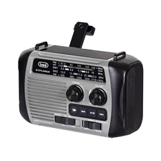 Trevi RA 7F30 BT FM/USB/microSD/Bluetooth napelemes,lámpás,dinamós szürke rádió Trevi RA 7F30 BT FM/USB/microSD/Bluetooth napelemes,lámpás,dinamós szürke rádió