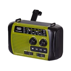 Trevi RA 7F30 BT FM/USB/microSD/Bluetooth napelemes,lámpás,dinamós zöld rádió Trevi RA 7F30 BT FM/USB/microSD/Bluetooth napelemes,lámpás,dinamós zöld rádió