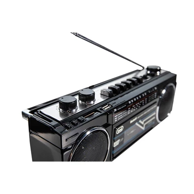 Trevi RR501 retro Bluetooth/USB fekete kazettás rádió