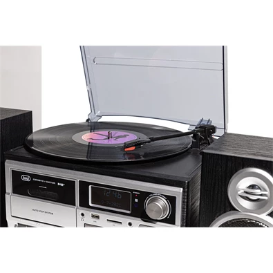 Trevi TT 1072 E sötét fa retro bakelit lemezjátszó/mini hifi rendszer Trevi TT 1072 E sötét fa retro bakelit lemezjátszó/mini hifi rendszer