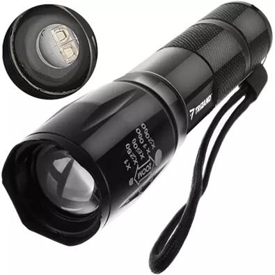 Trizand 2in1 LED/UV zseblámpa, töltővel, akkuval táskában Trizand 2in1 LED/UV zseblámpa, töltővel, akkuval táskában