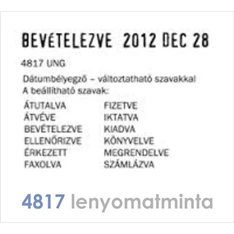 Trodat 4817 állítható magyar szöveggel dátumbélyegző Trodat 4817 állítható magyar szöveggel dátumbélyegző