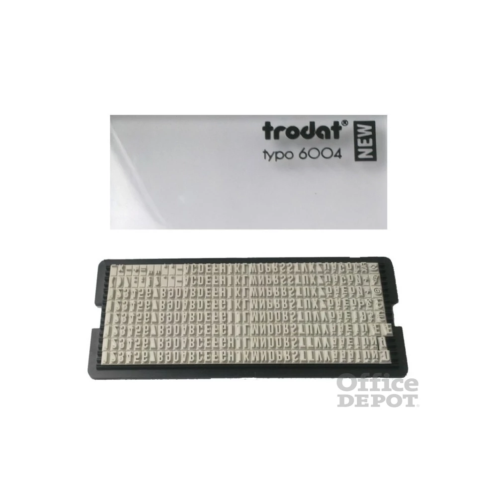 Trodat typo 6004 betűkészlet