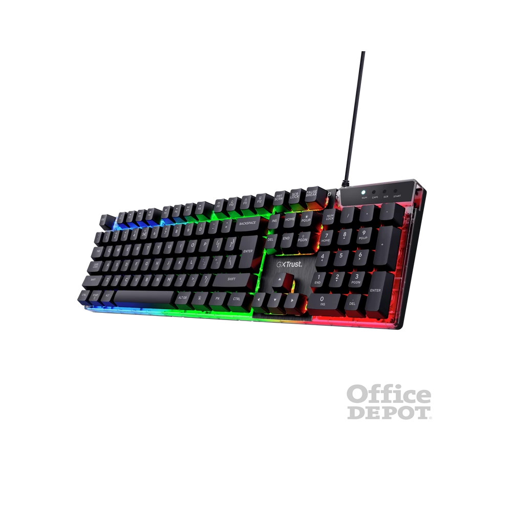 Trust GXT 835 Azor HUN vezetékes fekete gamer billentyűzet