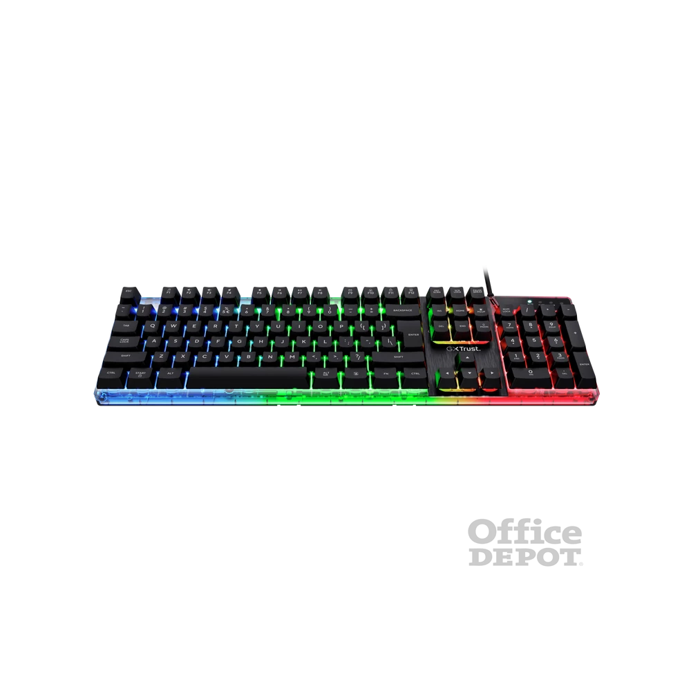 Trust GXT 835 Azor HUN vezetékes fekete gamer billentyűzet