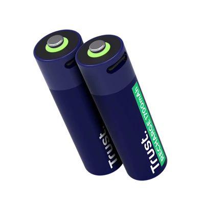 Trust újratölthető AA elem USB-C csatlakozással 2db Trust újratölthető AA elem USB-C csatlakozással 2db