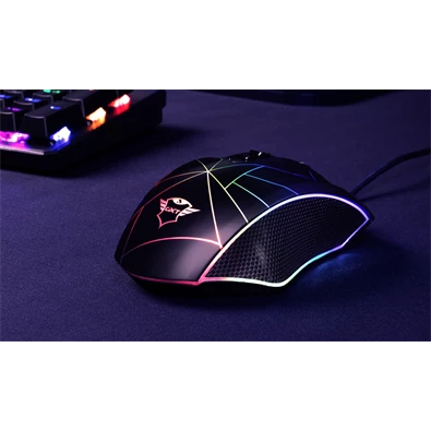 Trust GXT 160X Ture 4500dpi RGB optikai gamer egér