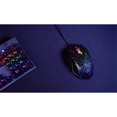 Trust GXT 160X Ture 4500dpi RGB optikai gamer egér