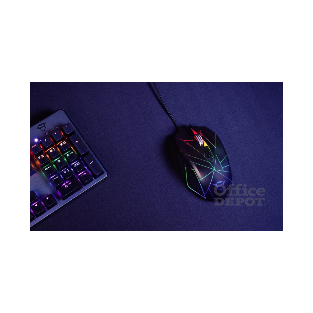 Trust GXT 160X Ture 4500dpi RGB optikai gamer egér