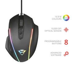 Trust GXT 165 Celox RGB fekete gamer egér Trust GXT 165 Celox RGB fekete gamer egér