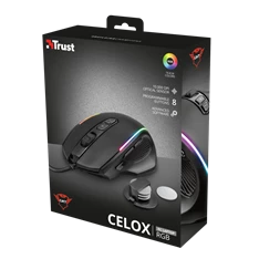 Trust GXT 165 Celox RGB fekete gamer egér Trust GXT 165 Celox RGB fekete gamer egér
