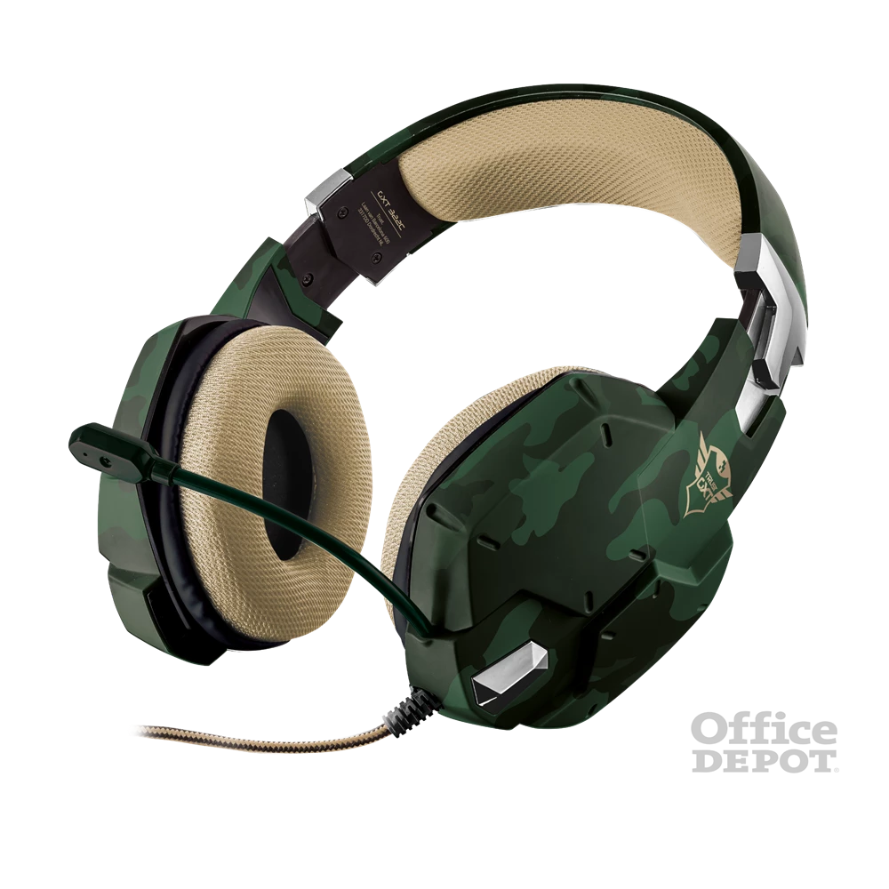 Trust GXT 322C Carus dzsungel álcafestéses gamer headset