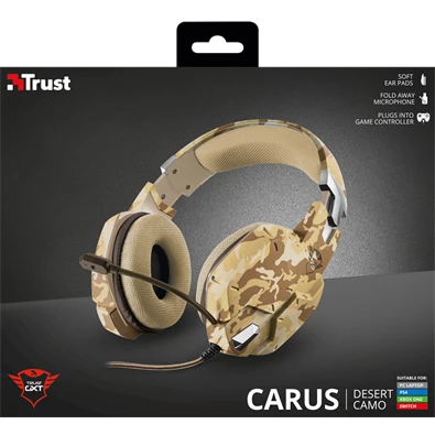 Trust GXT 322D Carus sivatag álcafestéses gamer headset Trust GXT 322D Carus sivatag álcafestéses gamer headset