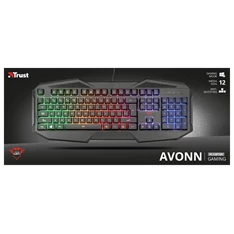 Trust GXT 830-RW Avonn HUN USB fekete gamer billentyűzet Trust GXT 830-RW Avonn HUN USB fekete gamer billentyűzet