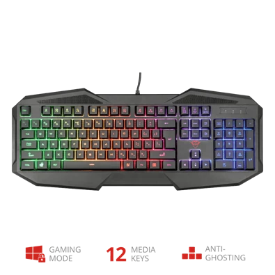 Trust GXT 830-RW Avonn HUN USB fekete gamer billentyűzet Trust GXT 830-RW Avonn HUN USB fekete gamer billentyűzet