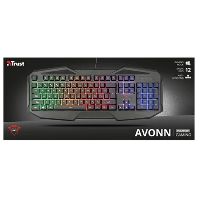Trust GXT 830-RW Avonn HUN USB fekete gamer billentyűzet Trust GXT 830-RW Avonn HUN USB fekete gamer billentyűzet