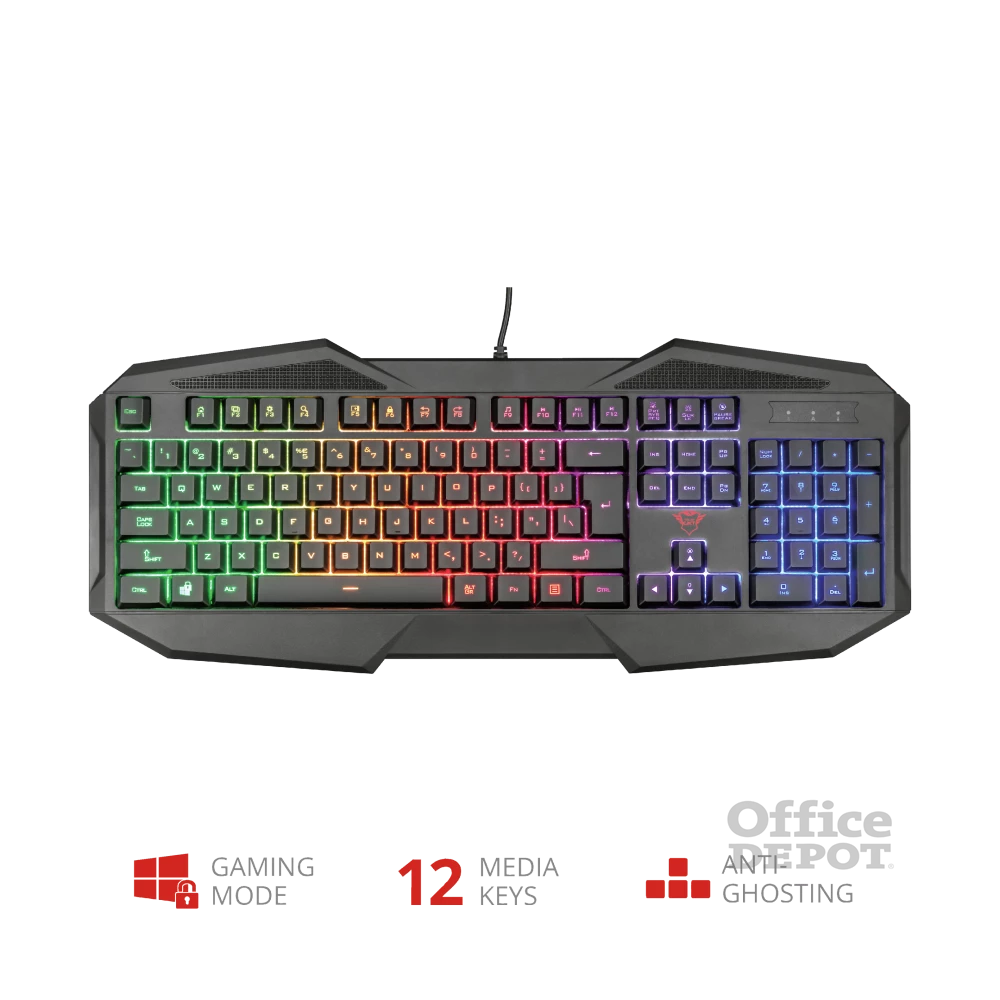 Trust GXT 830-RW Avonn HUN USB fekete gamer billentyűzet