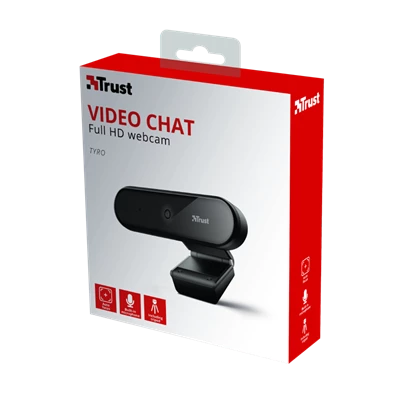 Trust Tyro FullHD mikrofonos fekete webkamera Trust Tyro FullHD mikrofonos fekete webkamera