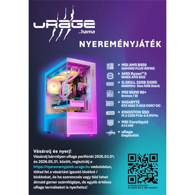 URAGE by Hama 13217828 EXODUS 760TKL RGB (red switch) fekete mechanikus billentyűzet