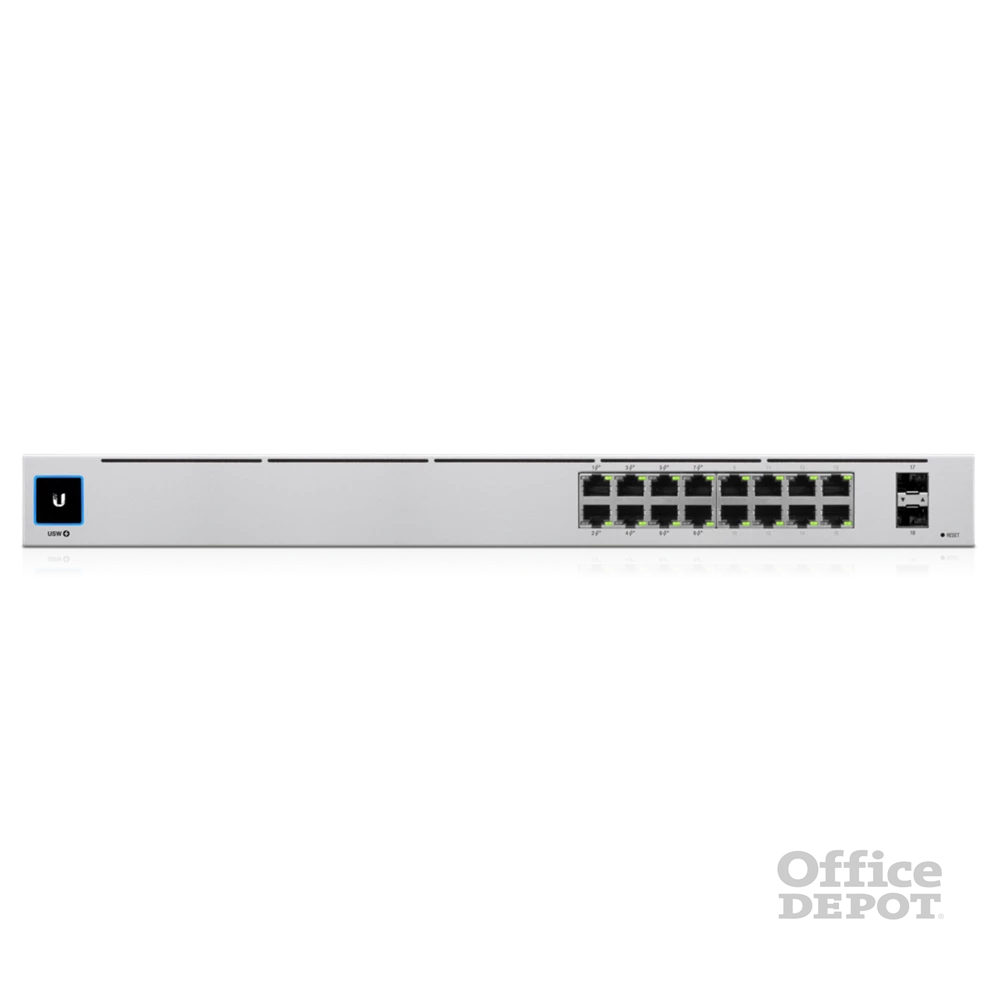Ubiquiti UniFi USW-16-POE Gen2 16port GbE LAN 8x PoE+ 2xGbE SFP port L2 menedzselhető switch