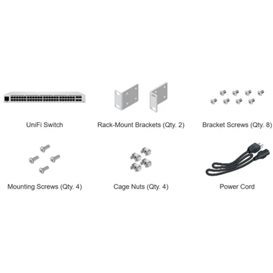 Ubiquiti UniFi USW-48-POE Gen2 48port GbE LAN 32x PoE+ 4xGbE SFP port L2 menedzselhető switch Ubiquiti UniFi USW-48-POE Gen2 48port GbE LAN 32x PoE+ 4xGbE SFP port L2 menedzselhető switch