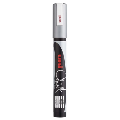 Uni Chalk PWE-5M ezüst folyékony krétafilc Uni Chalk PWE-5M ezüst folyékony krétafilc