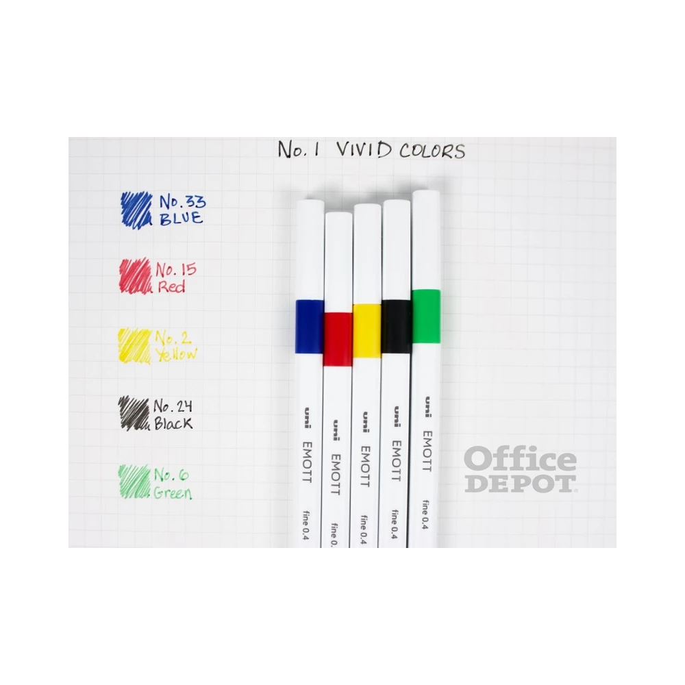 Uni Emott No.1 Vivid Colors 5db-os vegyes színű tűfilc készlet