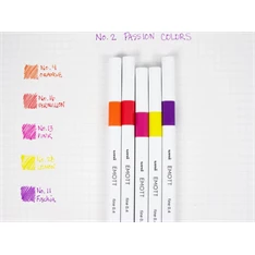 Uni Emott No.2 Passion Colors 5db-os vegyes színű tűfilc készlet Uni Emott No.2 Passion Colors 5db-os vegyes színű tűfilc készlet