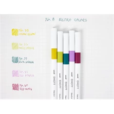 Uni Emott No.8 Retro Colors 5db-os vegyes színű tűfilc készlet Uni Emott No.8 Retro Colors 5db-os vegyes színű tűfilc készlet