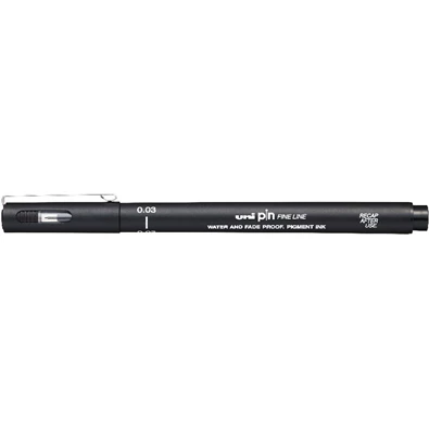 Uni PIN 0,03 mm fekete rajzmarker Uni PIN 0,03 mm fekete rajzmarker