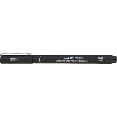 Uni PIN 0,3 mm fekete rajzmarker Uni PIN 0,3 mm fekete rajzmarker