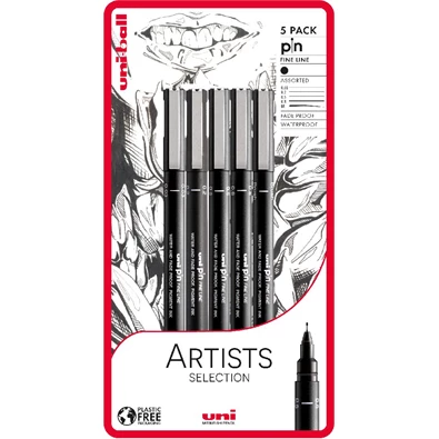 Uni PIN Artist Selection 5 darabos rajzmarker készlet Uni PIN Artist Selection 5 darabos rajzmarker készlet