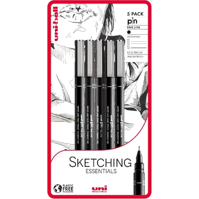 Uni PIN Sketching Essential 5db/csomag rajzmarker készlet Uni PIN Sketching Essential 5db/csomag rajzmarker készlet
