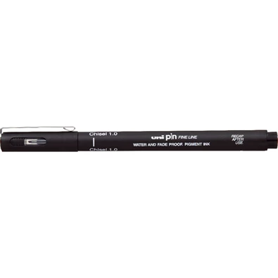 Uni PIN vágott hegyű 1 mm fekete rajzmarker Uni PIN vágott hegyű 1 mm fekete rajzmarker