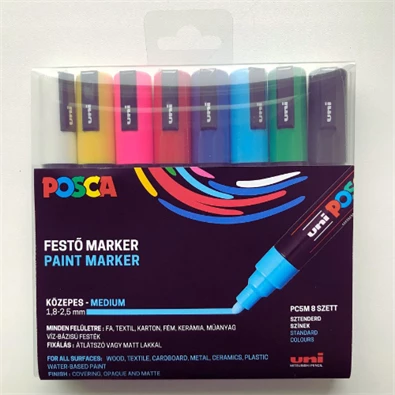 Uni POSCA PC-5M (magyar) 8db-os marker készlet Uni POSCA PC-5M (magyar) 8db-os marker készlet
