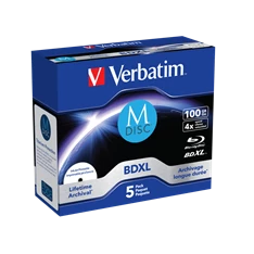 VERBATIM 43834 M-DISC BD-R 100GB/lifetime archival/4x/nyomtatható felület/egyszer írható Blu-Ray 5db/csomag VERBATIM 43834 M-DISC BD-R 100GB/lifetime archival/4x/nyomtatható felület/egyszer írható Blu-Ray 5db/csomag