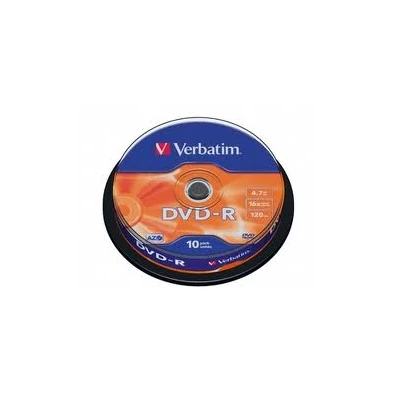 VERBATIM 43523 DVD-R 4,7GB/16x/matt ezüst írható felület/egyszer írható DVD 10db/csomag VERBATIM 43523 DVD-R 4,7GB/16x/matt ezüst írható felület/egyszer írható DVD 10db/csomag
