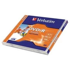 VERBATIM DVDV-16N DVD-R nyomtatható normál tokos DVD lemez VERBATIM DVDV-16N DVD-R nyomtatható normál tokos DVD lemez