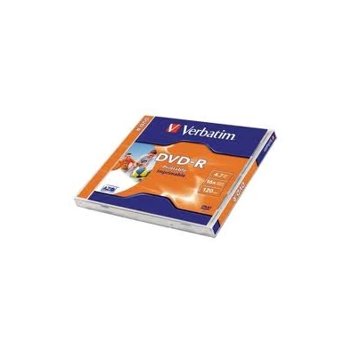 VERBATIM DVDV-16N DVD-R nyomtatható normál tokos DVD lemez VERBATIM DVDV-16N DVD-R nyomtatható normál tokos DVD lemez