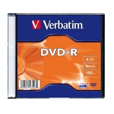 Verbatim DVD-R 4.7GB 16X AZO vékony tokban Verbatim DVD-R 4.7GB 16X AZO vékony tokban