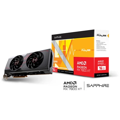 Sapphire PULSE AMD RX 7800 XT 16GB GDDR6 256bit PCIe videokártya Sapphire PULSE AMD RX 7800 XT 16GB GDDR6 256bit PCIe videokártya