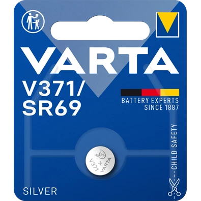 Varta 371101401 V371 ezüst gombelem Varta 371101401 V371 ezüst gombelem