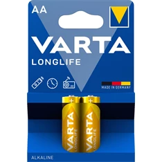 Varta 4106101412 Longlife AA (LR6) alkáli ceruza elem 2db/bliszter Varta 4106101412 Longlife AA (LR6) alkáli ceruza elem 2db/bliszter
